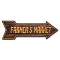 Signmission Farmers Market Arrow Decal Funny Home Decor 30in Wide D-A-10-999875